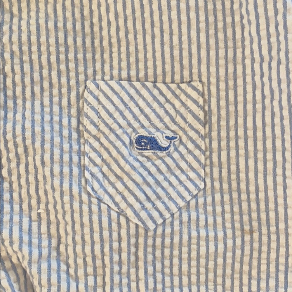 Vineyard Vines Seersucker Romper Overalls - Picture 5 of 6